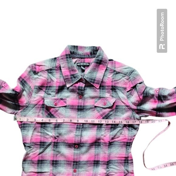 VANS Pink Plaid Button Down Shirt - M - Picture 10 of 10